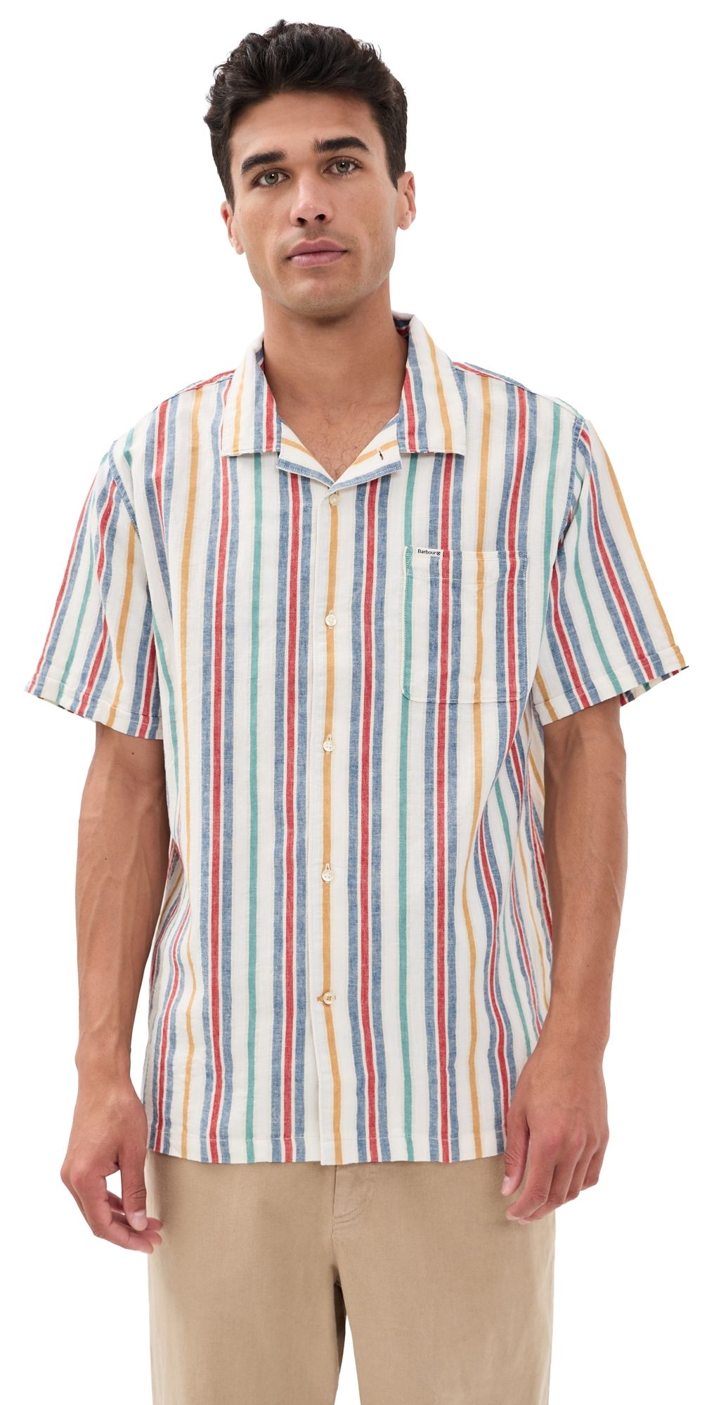 Barbour Waterbay Stripe Summerfit Shirt White M