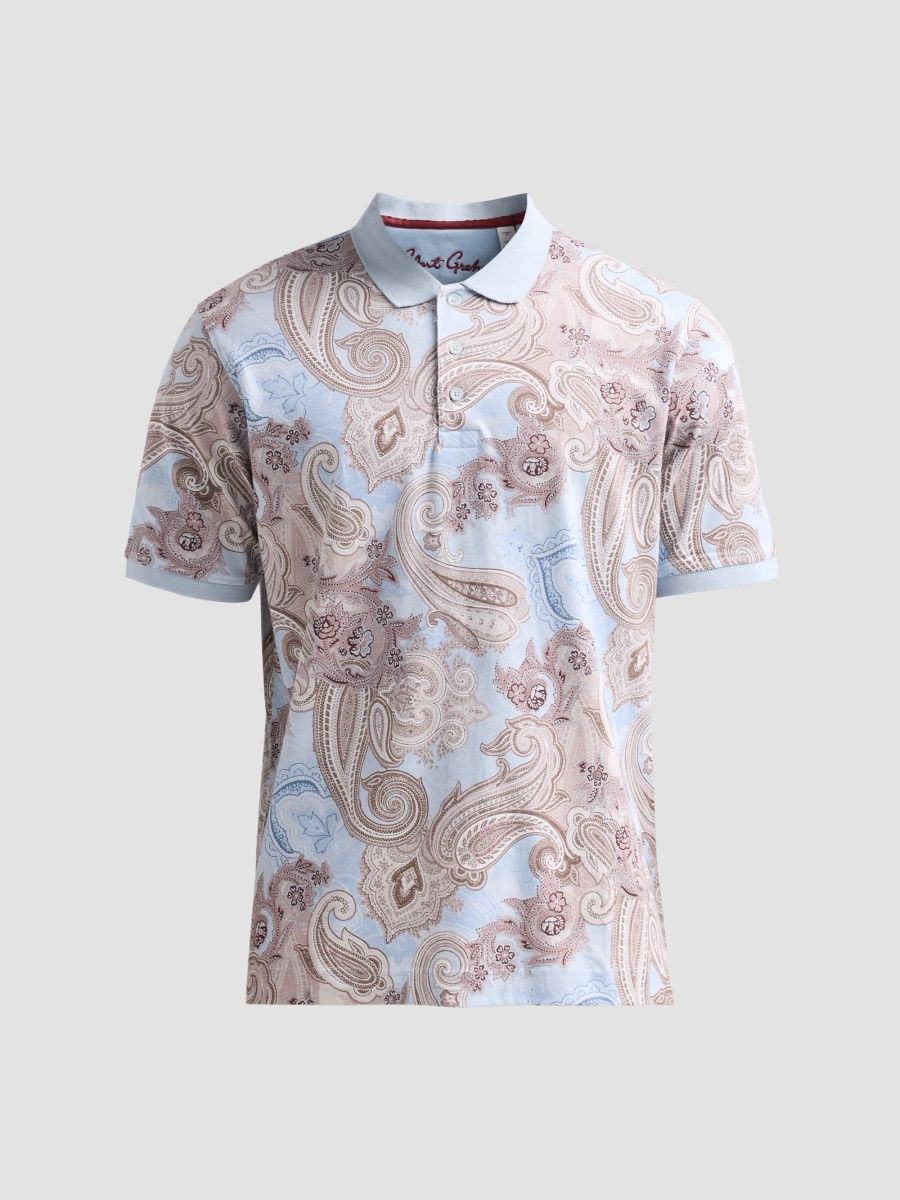 Robert Graham Men's Creswell Paisley Cotton Polo Shirt - Multi - Size XXXL