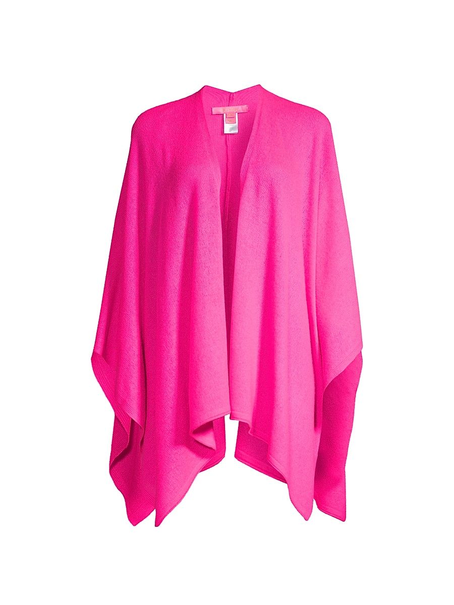 Women's Terri Cashmere Wrap Cardigan - Pink Palms