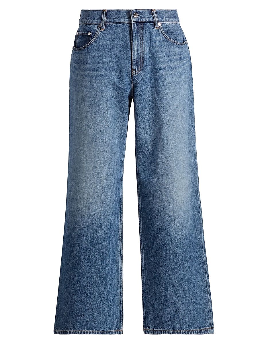 Men's Relaxed Straight-Leg Jeans - Classic Blue - Size 36