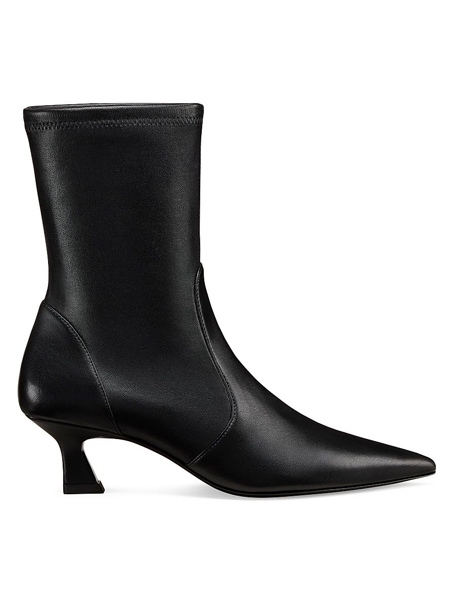 Women's Vinnie 50MM Leather Boots - Black - Size 9.5