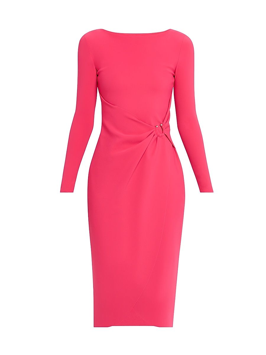 Women's Gathered Sheath Midi-Dress - Pink - Size 6