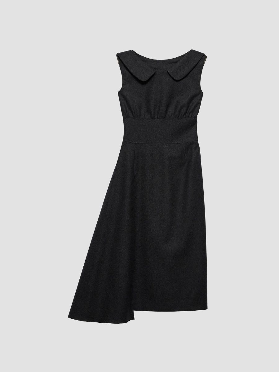 Prada Women's Wool Dress - Grey - Size 10