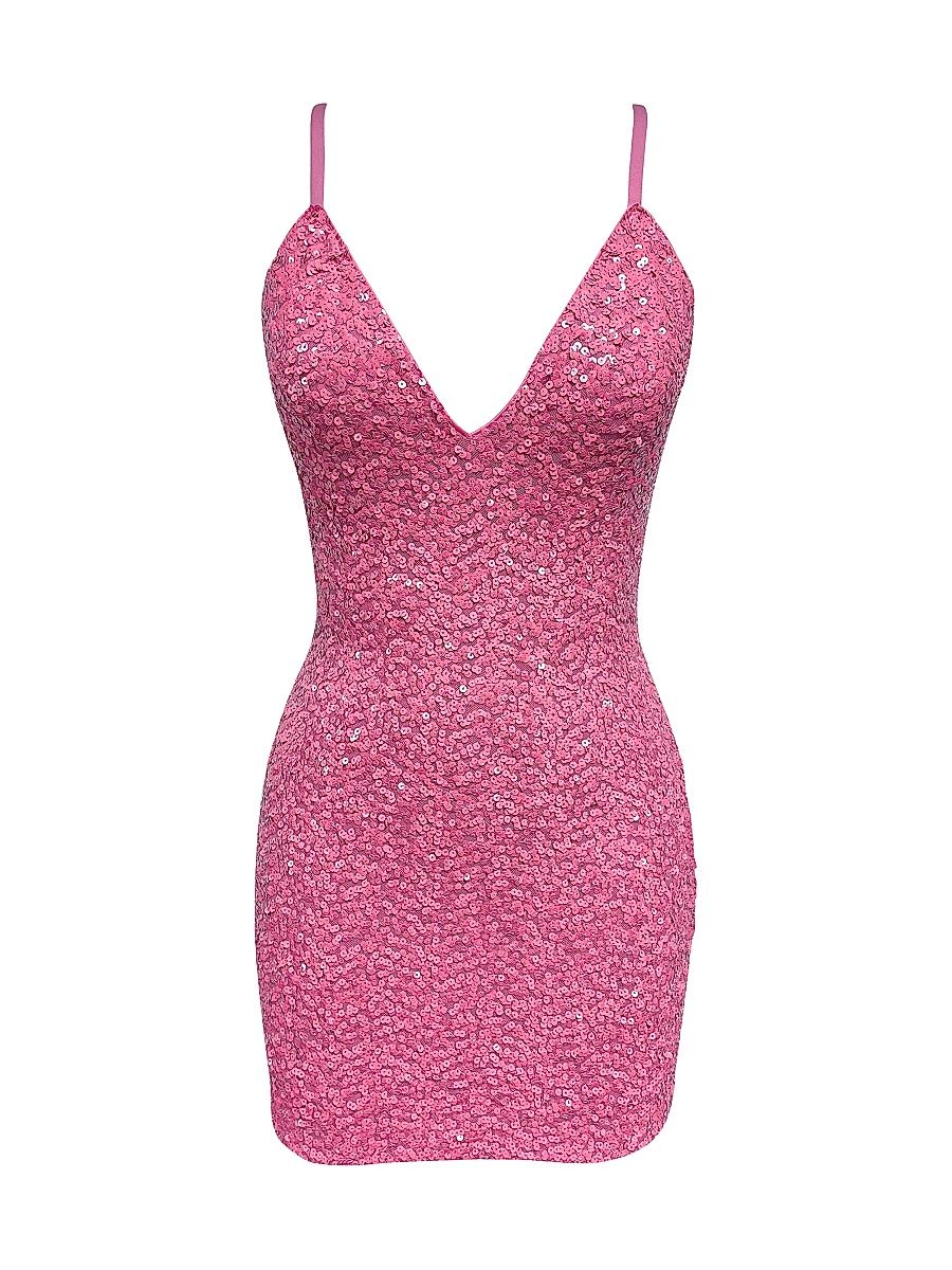 Women's Kiernan Sequin-Embellished Minidress - Begonia - Size XXL