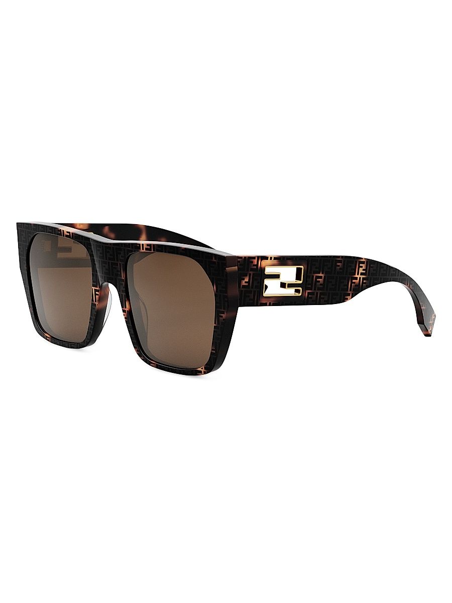 Women's Baguette 54 Square Sunglasses - Dark Havana Brown