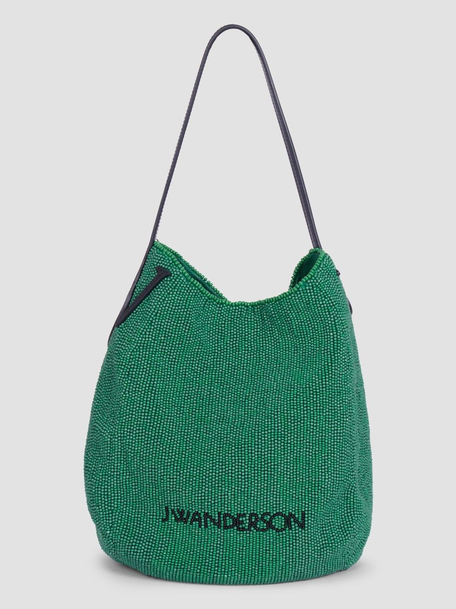 JW Anderson Men's Beaded Small Bulb Bag - Green