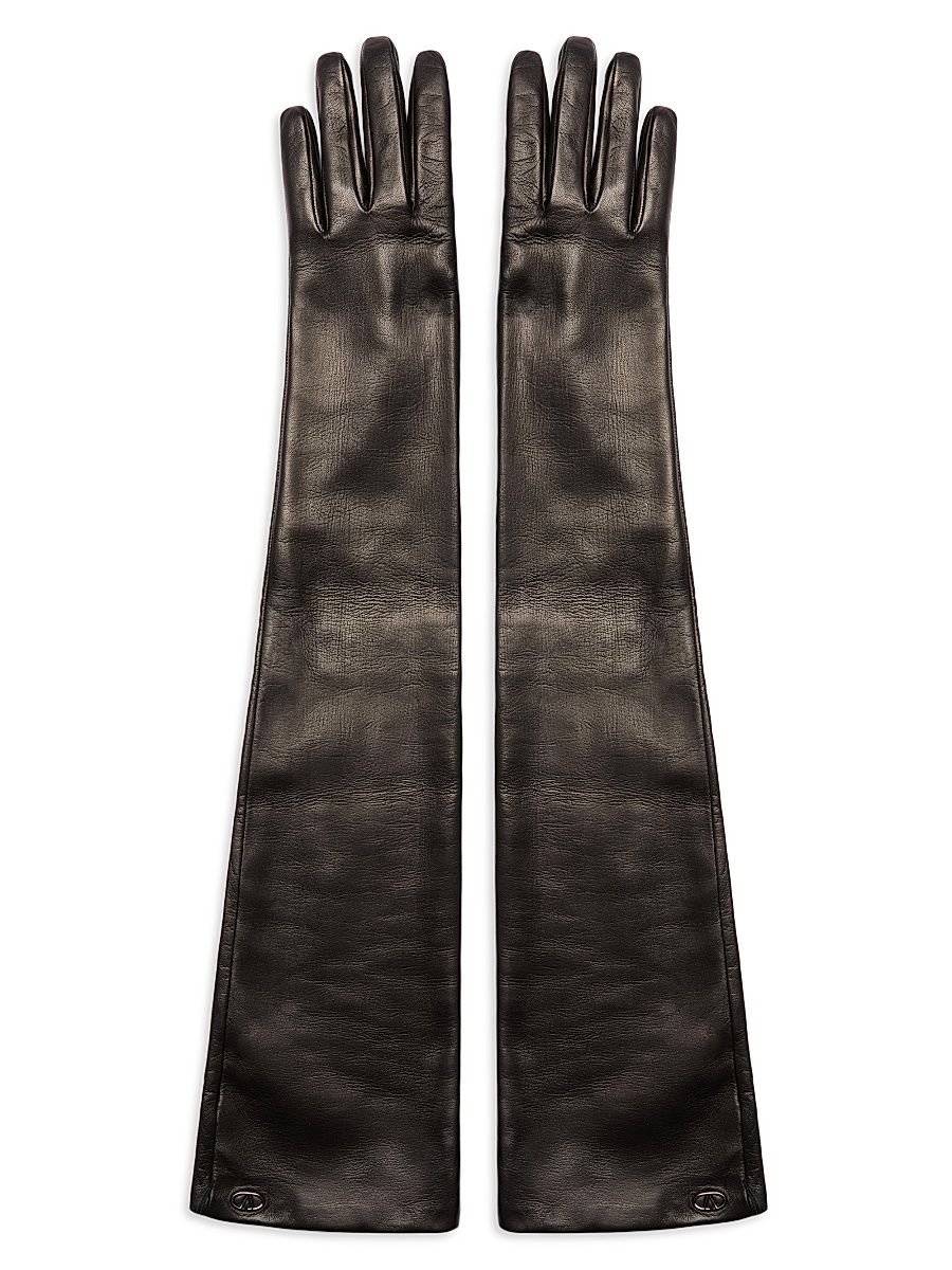 Women's VLogo The Bold Edition Nappa Gloves - Black Ruthenium - Size 7.5