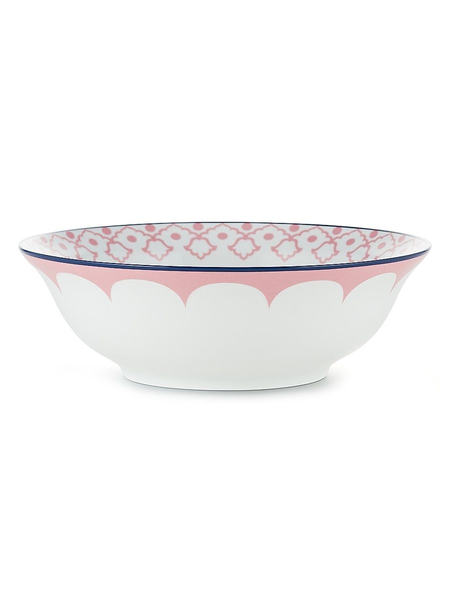 Jaipur Round Salad Bowl - Pink Blue