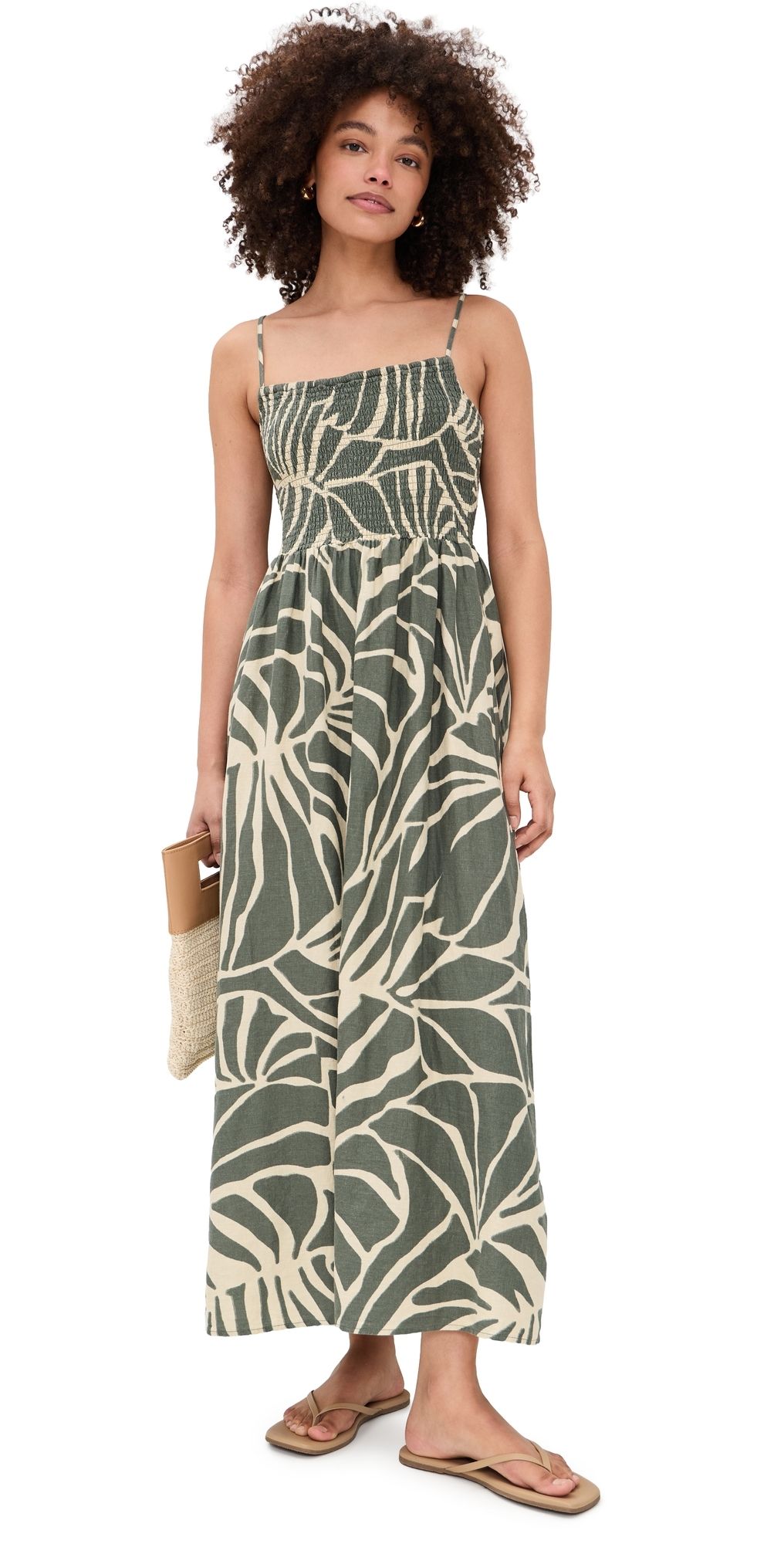 Z Supply Bayside Tova Dress Tea Leaf S