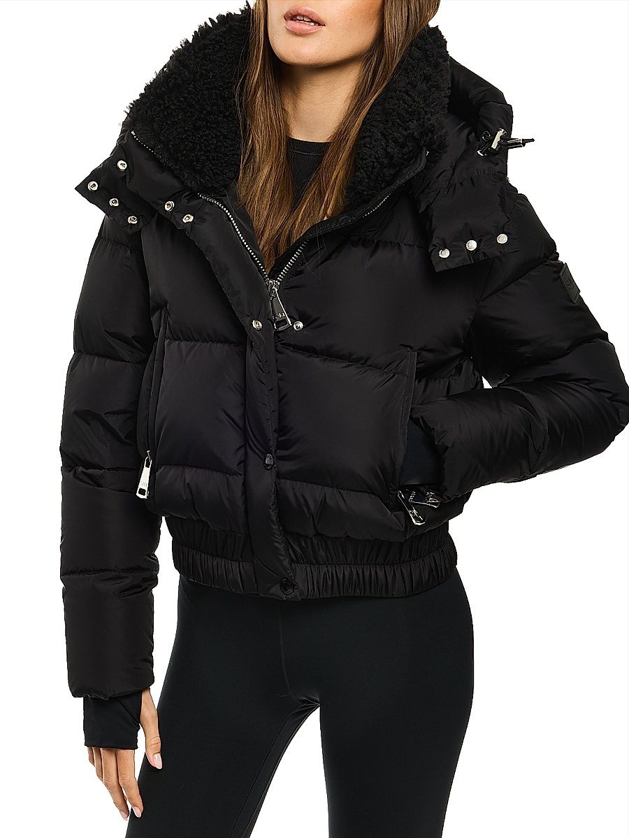 Women's Tyler Down Bomber Jacket - Matte Black - Size Small