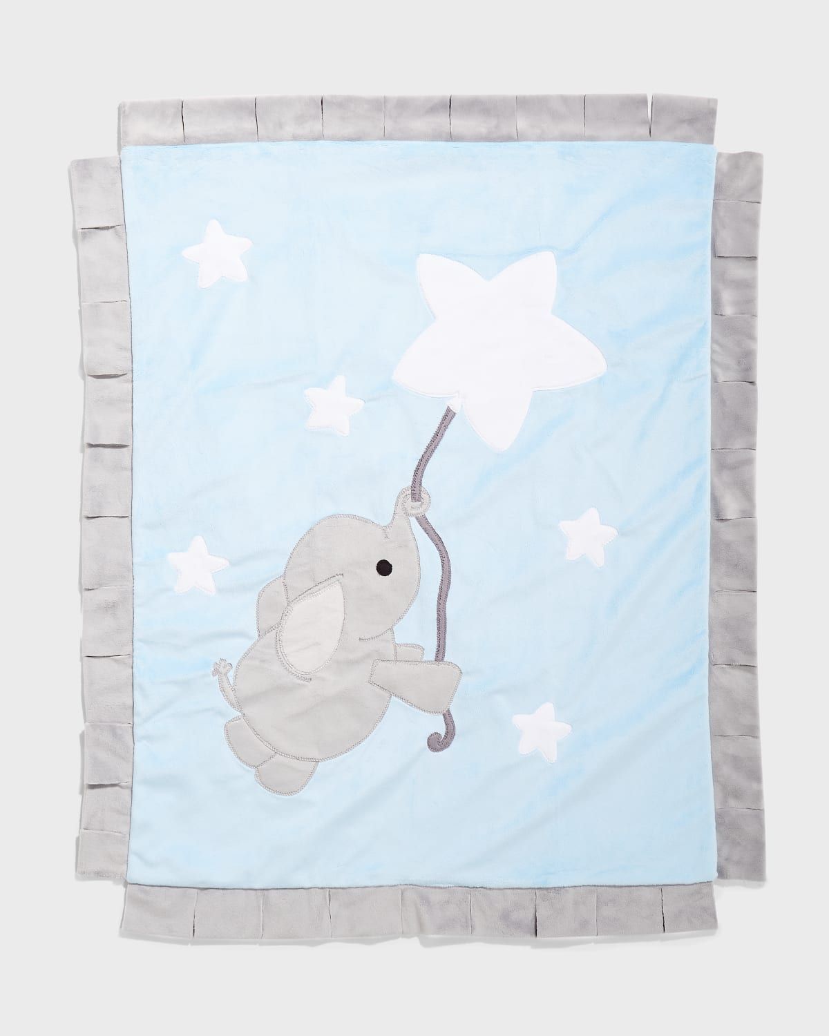 Applique Baby Blanket with Contrast Trim