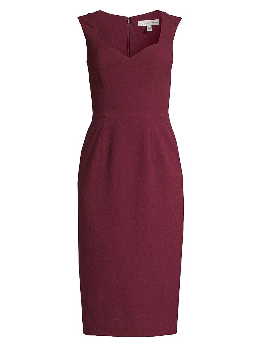 Women's Elle Sheath Dress - Burgundy - Size XXS