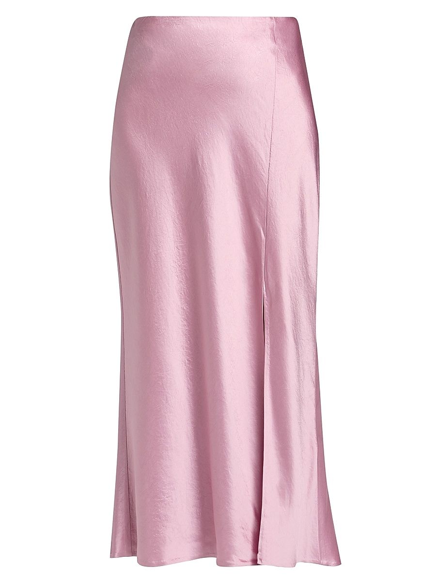 Women's Satin Bias Slip Pencil Midi-Skirt - Peony - Size 14
