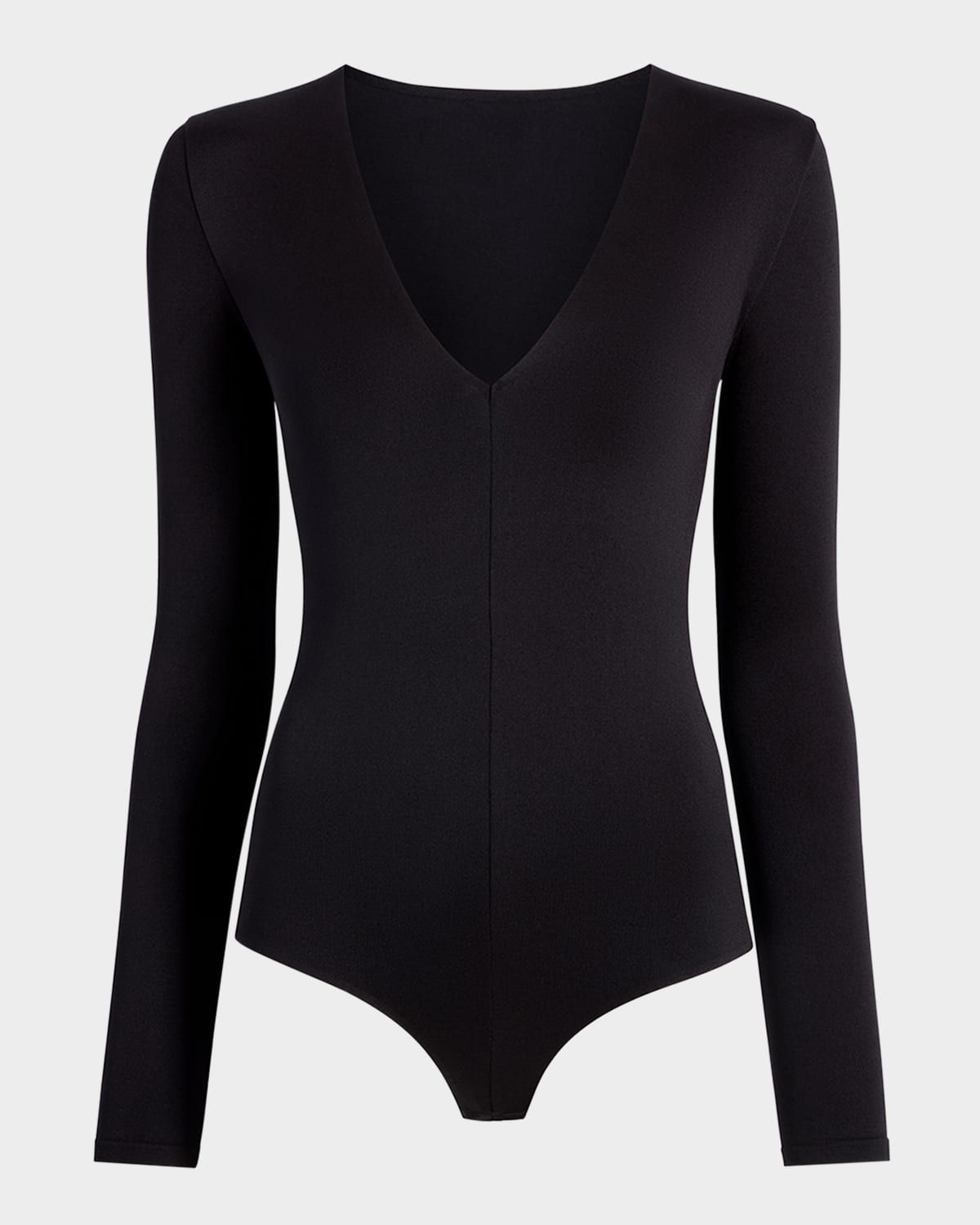 Prima Ballet Deep V-Neck Thong Bodysuit