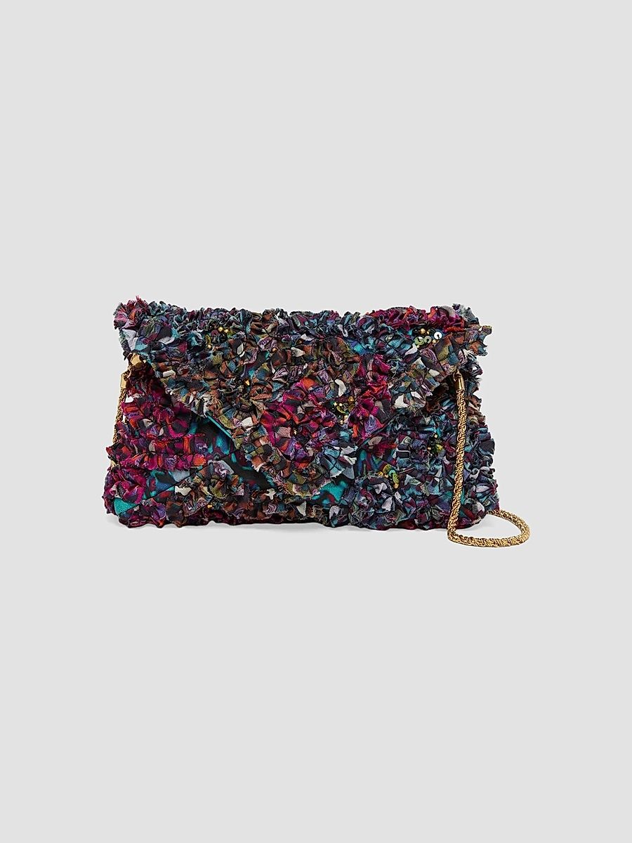 Dries Van Noten Women's Small Embellished Envelope Bag - Multi