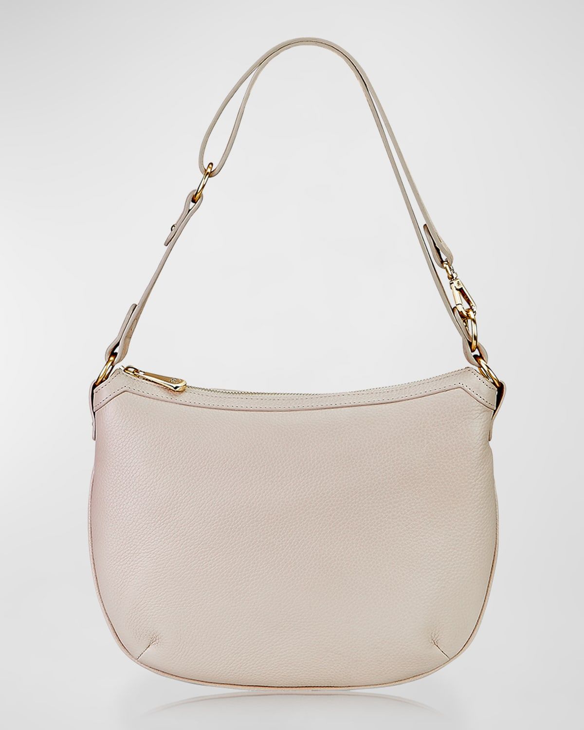 Stevie Zip Pebble Leather Shoulder Bag