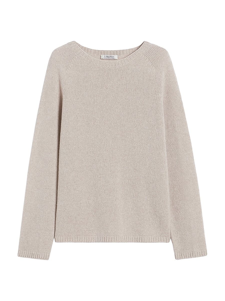 Women's Comfortable Wool and Cashmere Sweater - Beige - Size XL