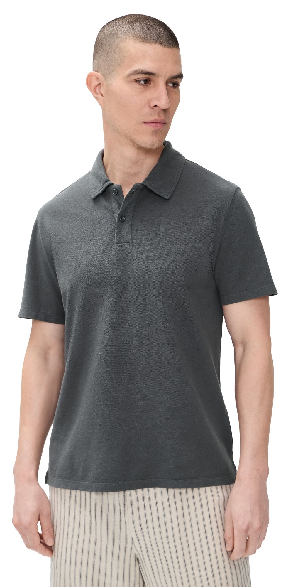 Taylor Stitch The Baseline Polo Asphalt Pique 44