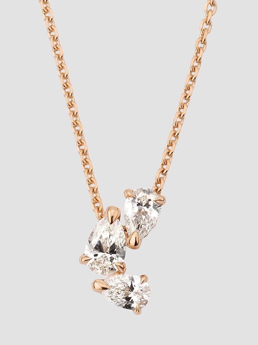 Women's Serti Sur Vide 18K Pink Gold & 0.75 TCW Diamond Pendant Necklace - Pink Gold