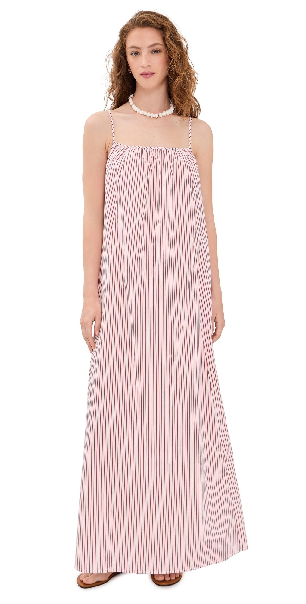 o. p.t Market Cotton Maxi Dress Red Stripe XL