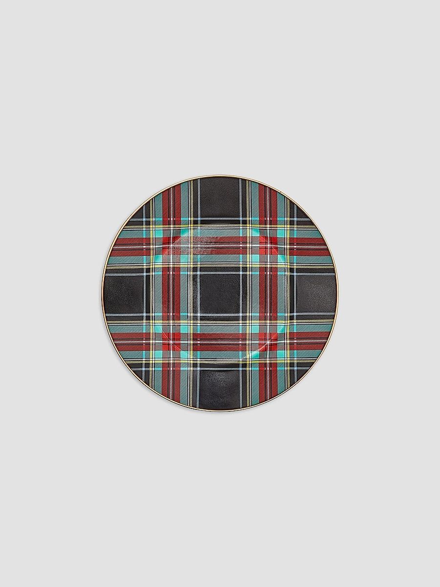 Tartan Black Dinner Plate