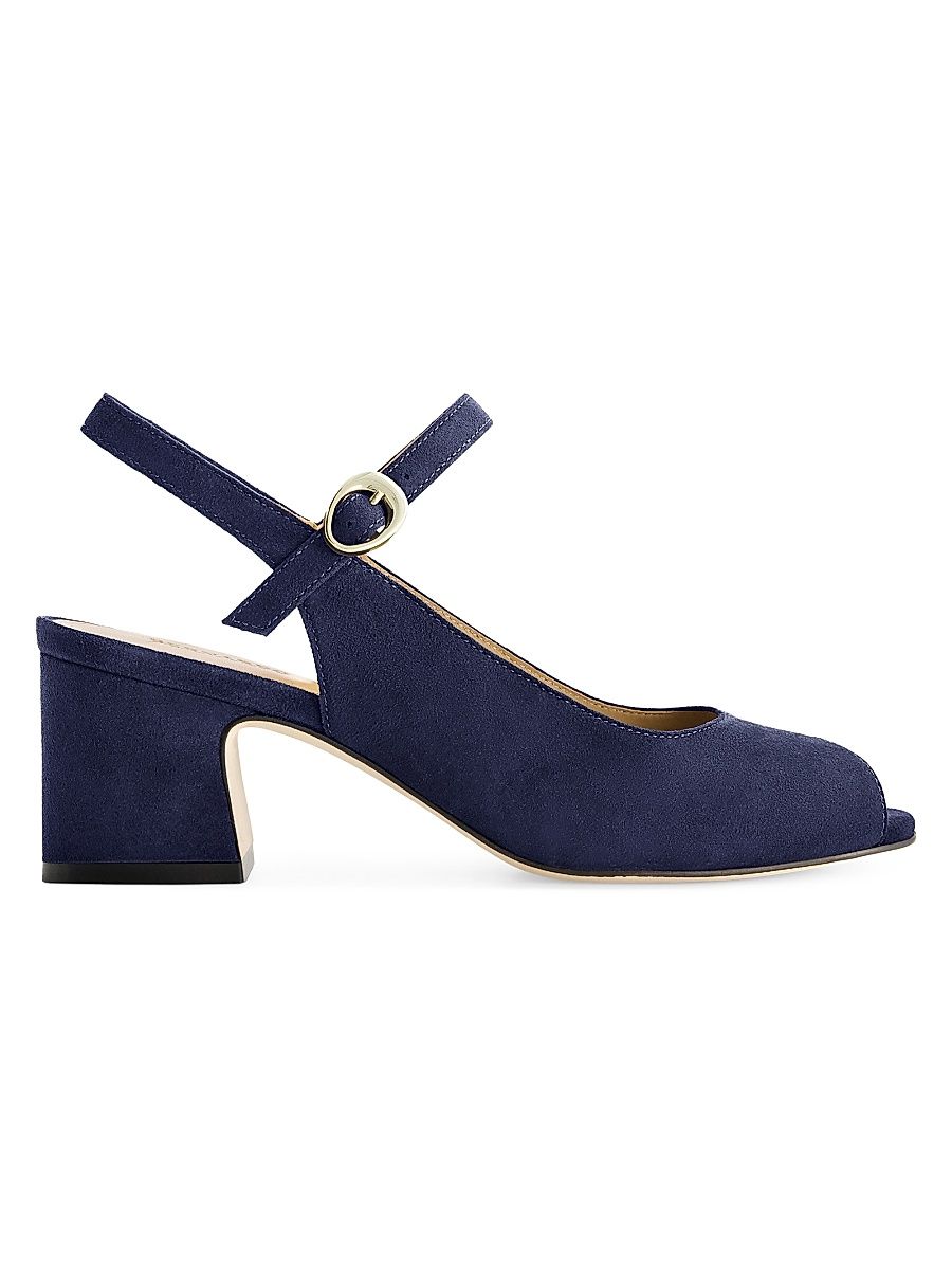 Women's Bailen Mary Jane Peep Toe Heels - Dark Navy - Size 10