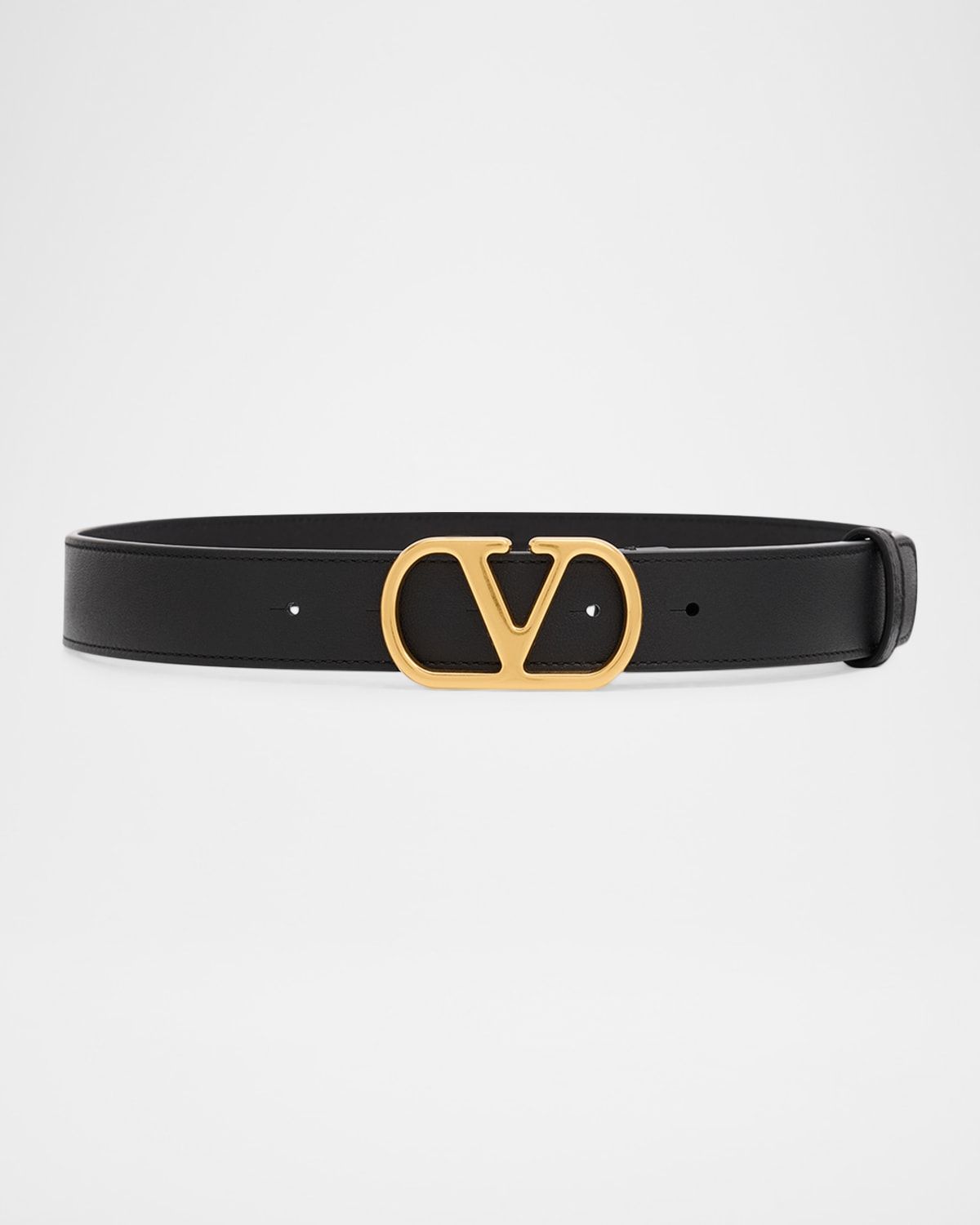 VLogo Signature Leather Belt, 30mm