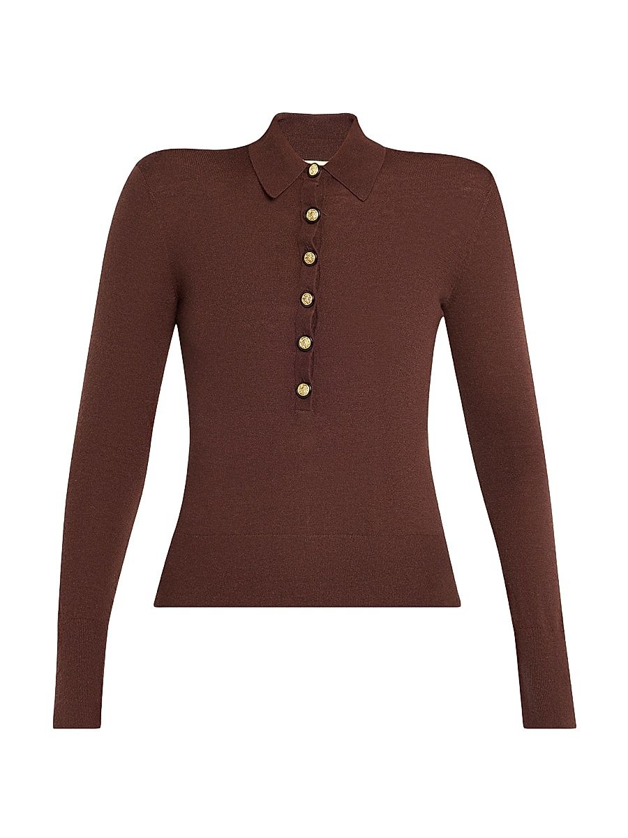 Women's Sterling Button-Front Sweater - Light Coffee - Size Small