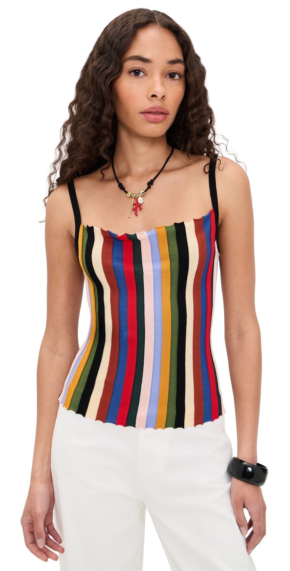 STAUD Skye Tank Artist Stripe S
