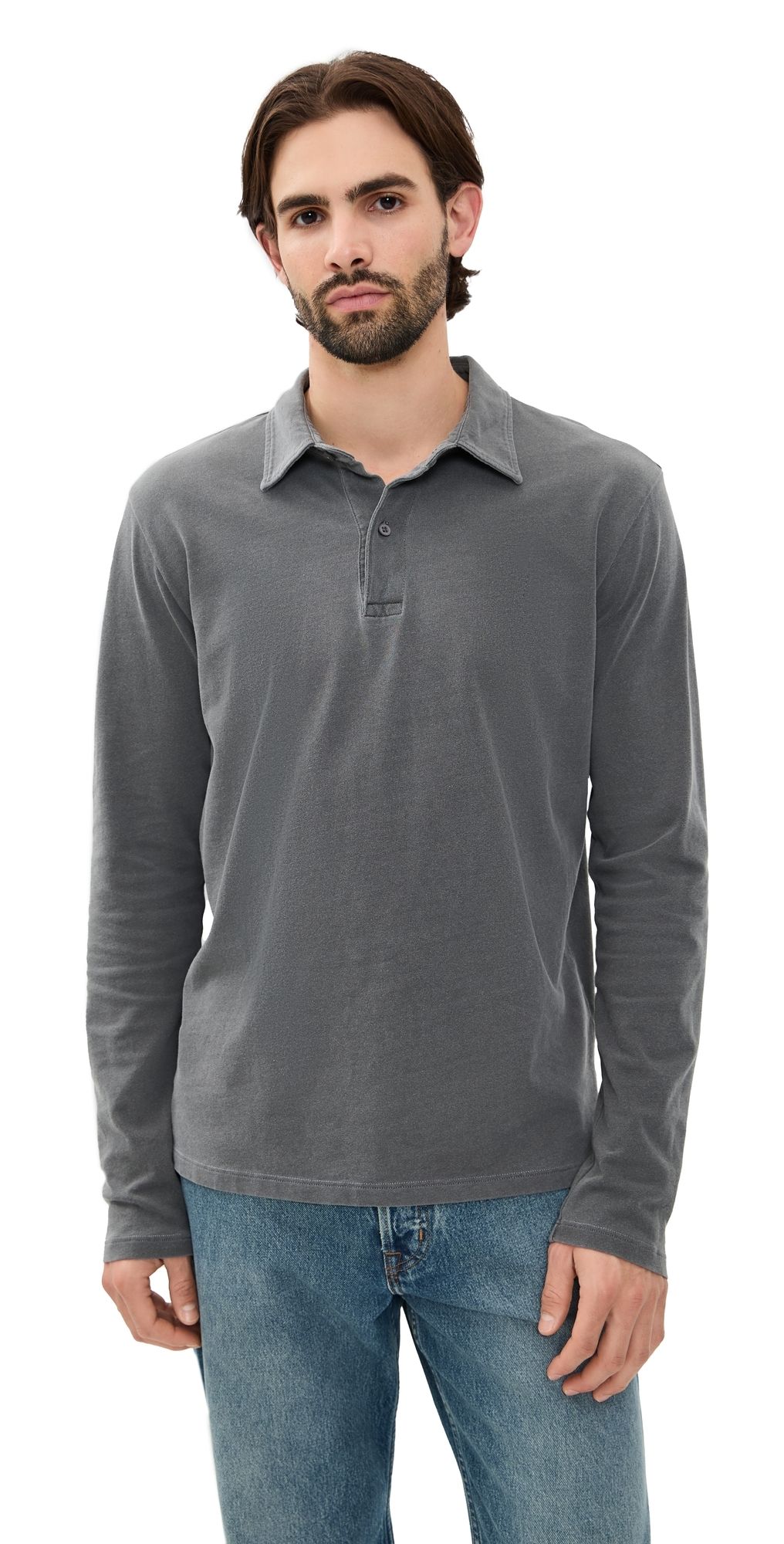Save Khaki Long Sleeve Polo Black S