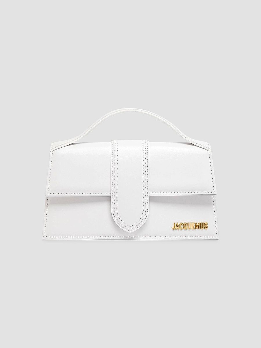 Jacquemus Women's Le Grand Bambino Leather Top-Handle Bag - White