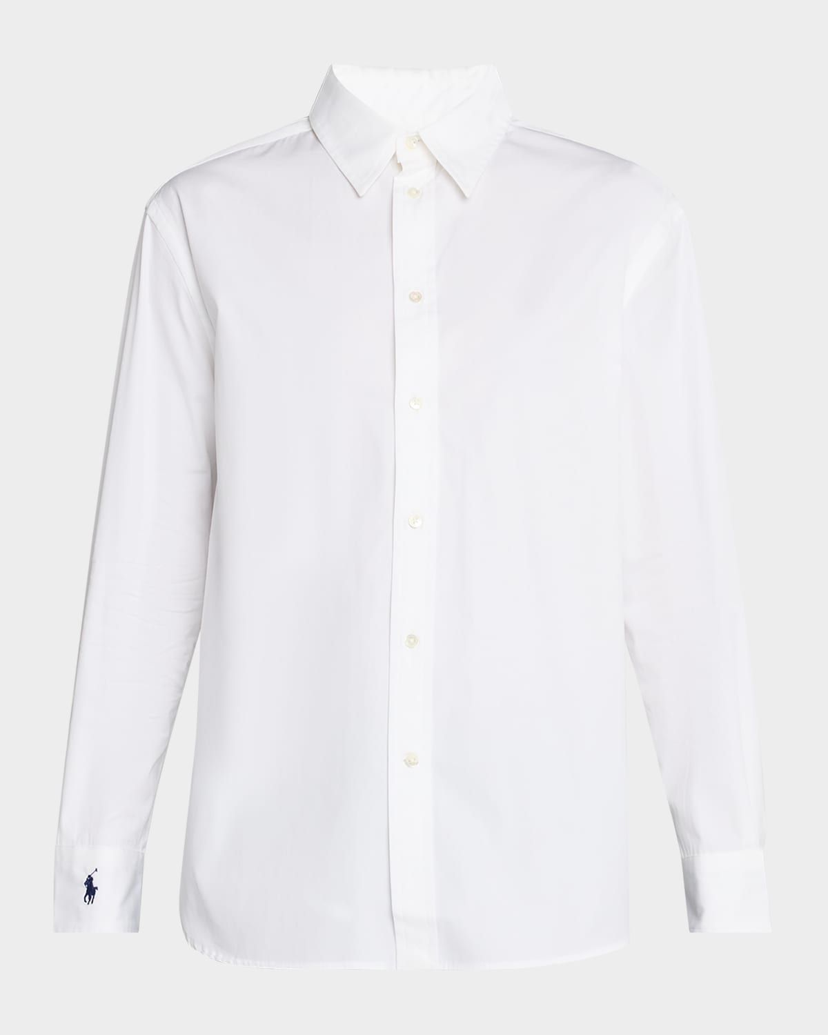 Oversized Cotton Button-Front Shirt