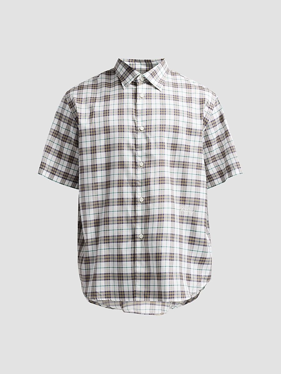 Men's Radmar Checked Cotton Shirt - Peacock Blue Ip Check - Size XXL