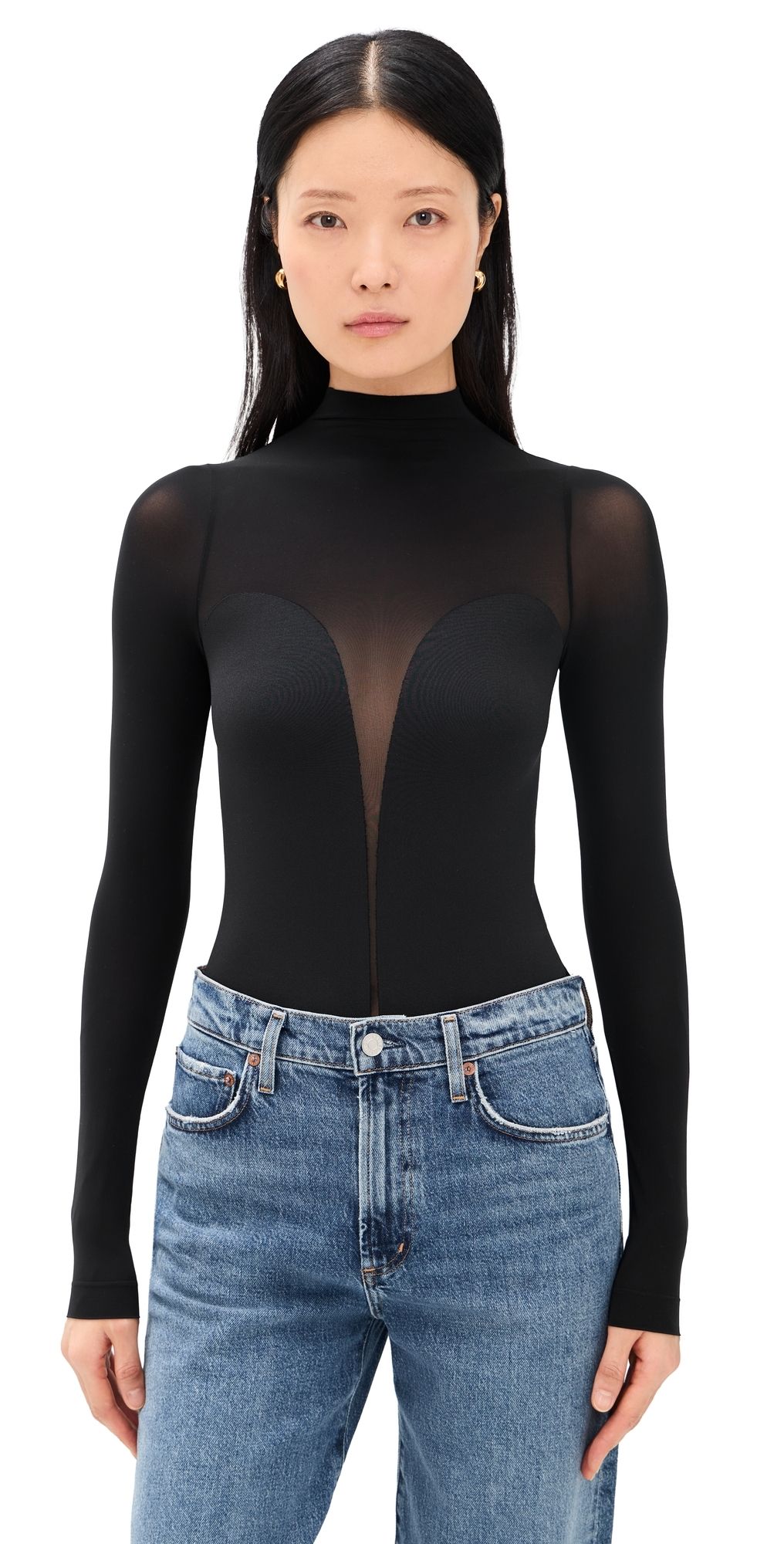 Wolford Bustier Bodysuit Black S