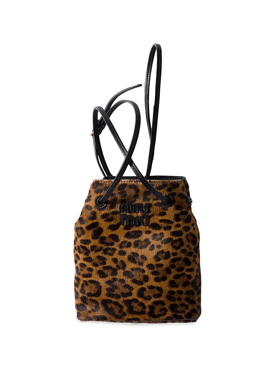 Women's Calf Hair Pouch - Beige Khaki