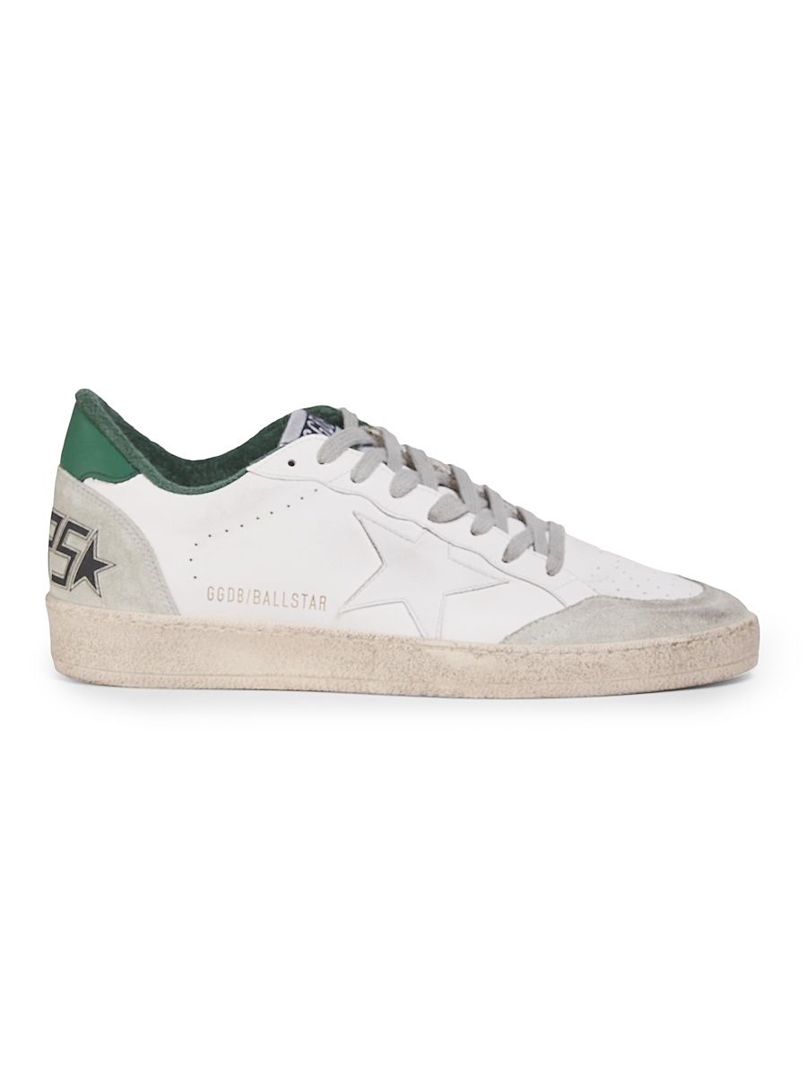 Men's Ballstar Textile & Leather Low-Top Sneakers - White Ice Green - Size 14