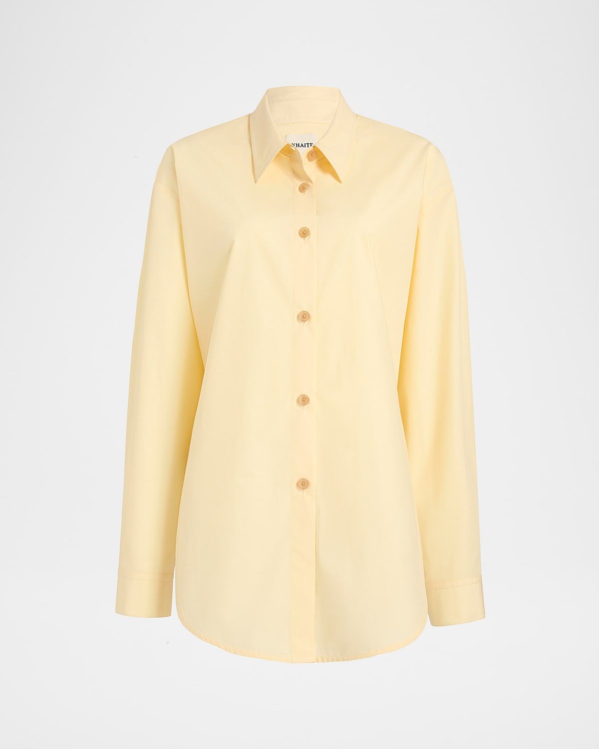 Goya Cotton Poplin Button-Down Top