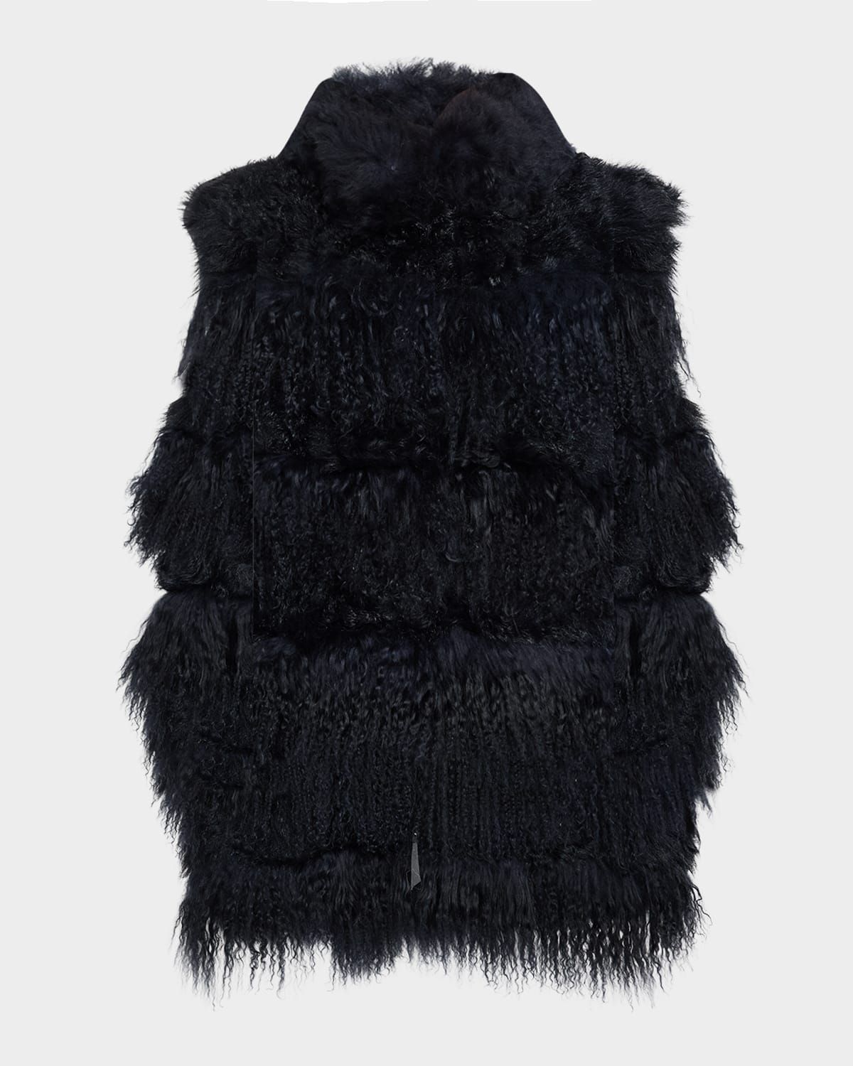 Horizontal Lamb Shearling Vest