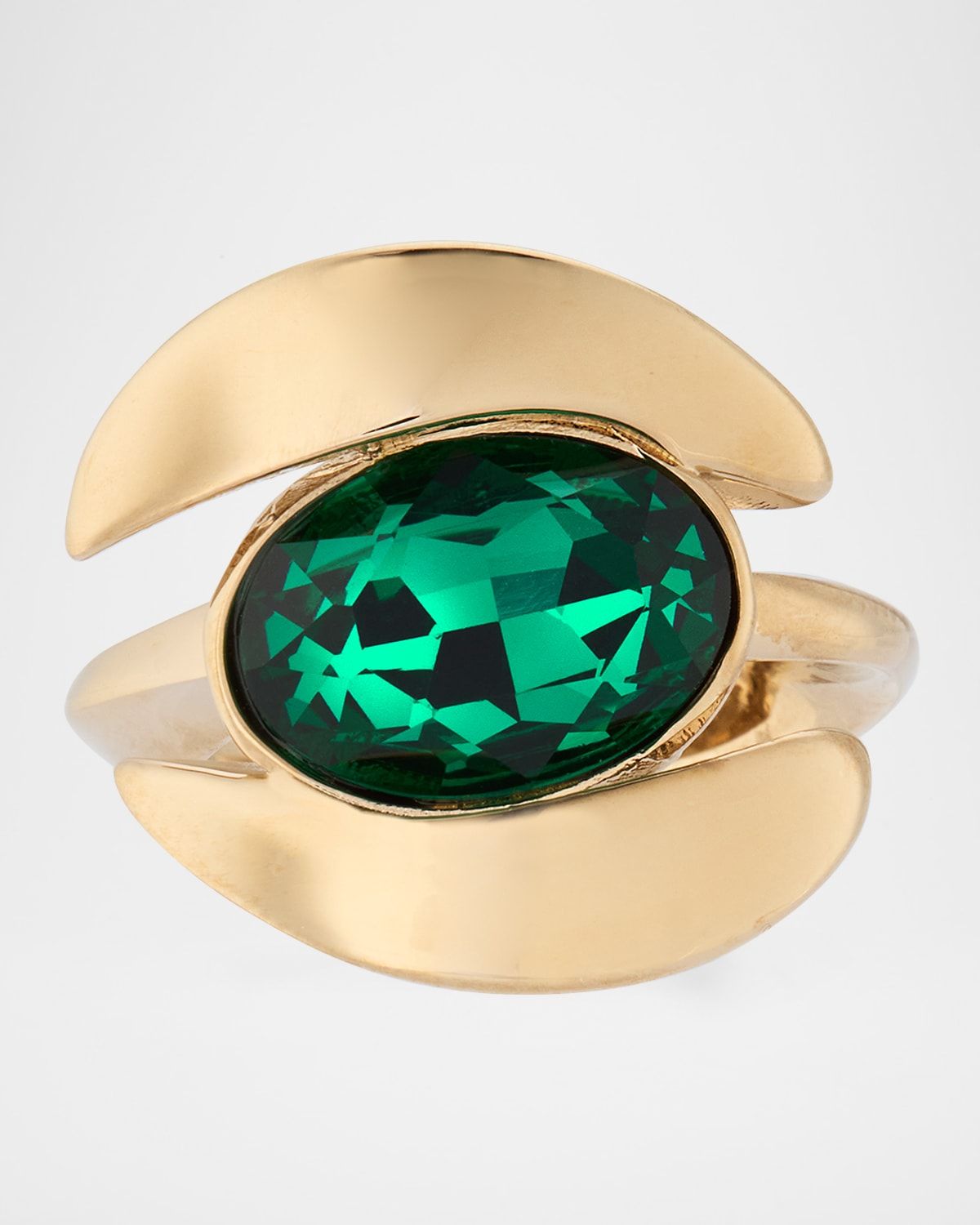 Framed Oval Crystal Ring