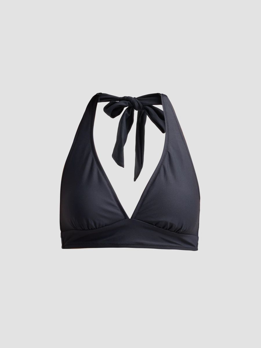 Johnny Was Women's Halter Bikini Top - Black - Size XL