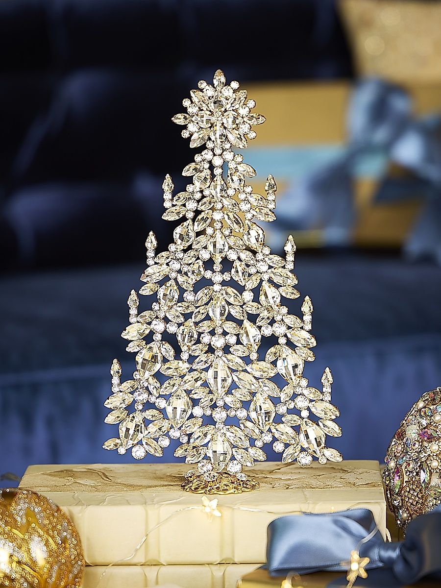 Intricate Crystal Christmas Tree Decoration