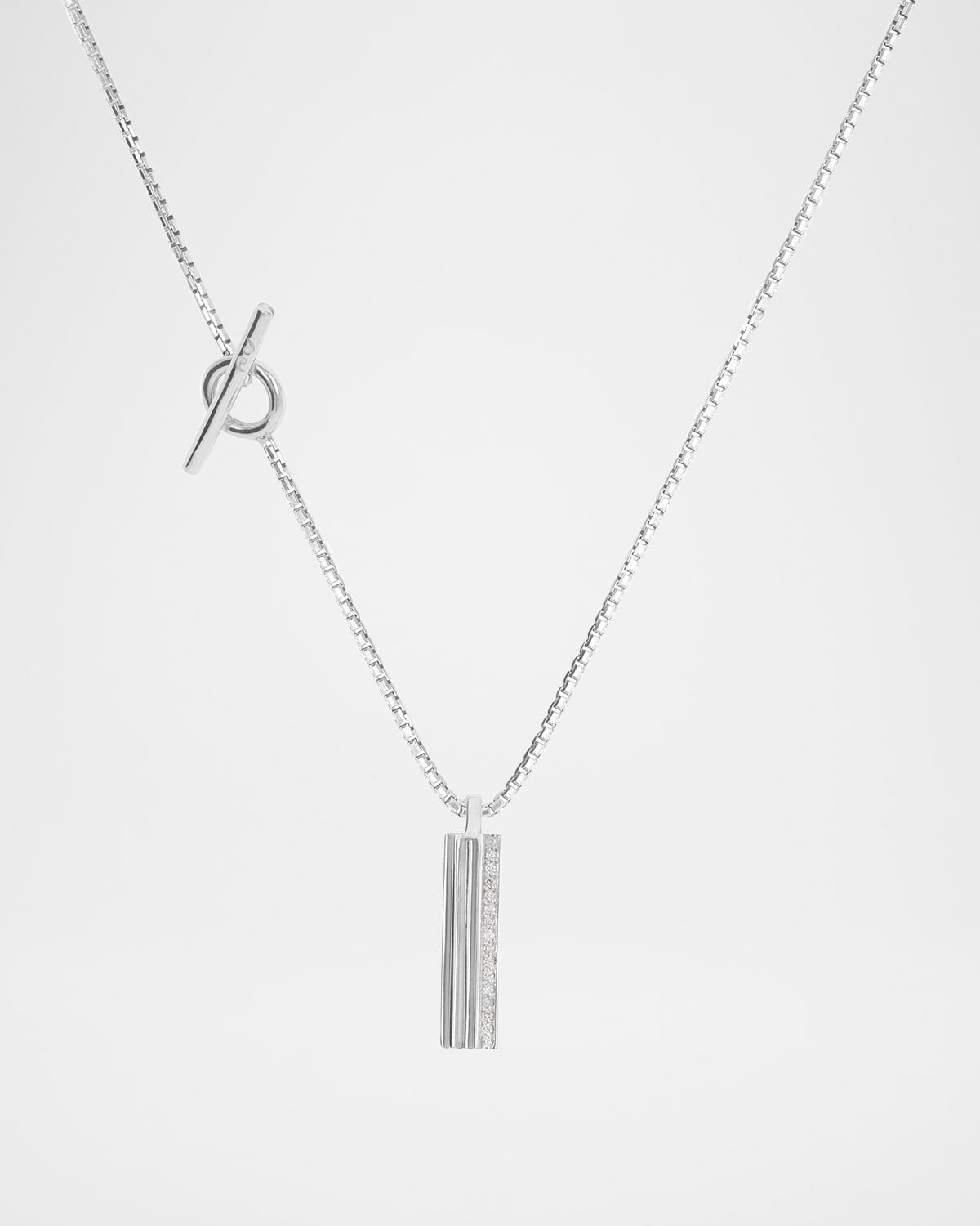 Men & apos;s Acies Wide Triple White Pendant Necklace