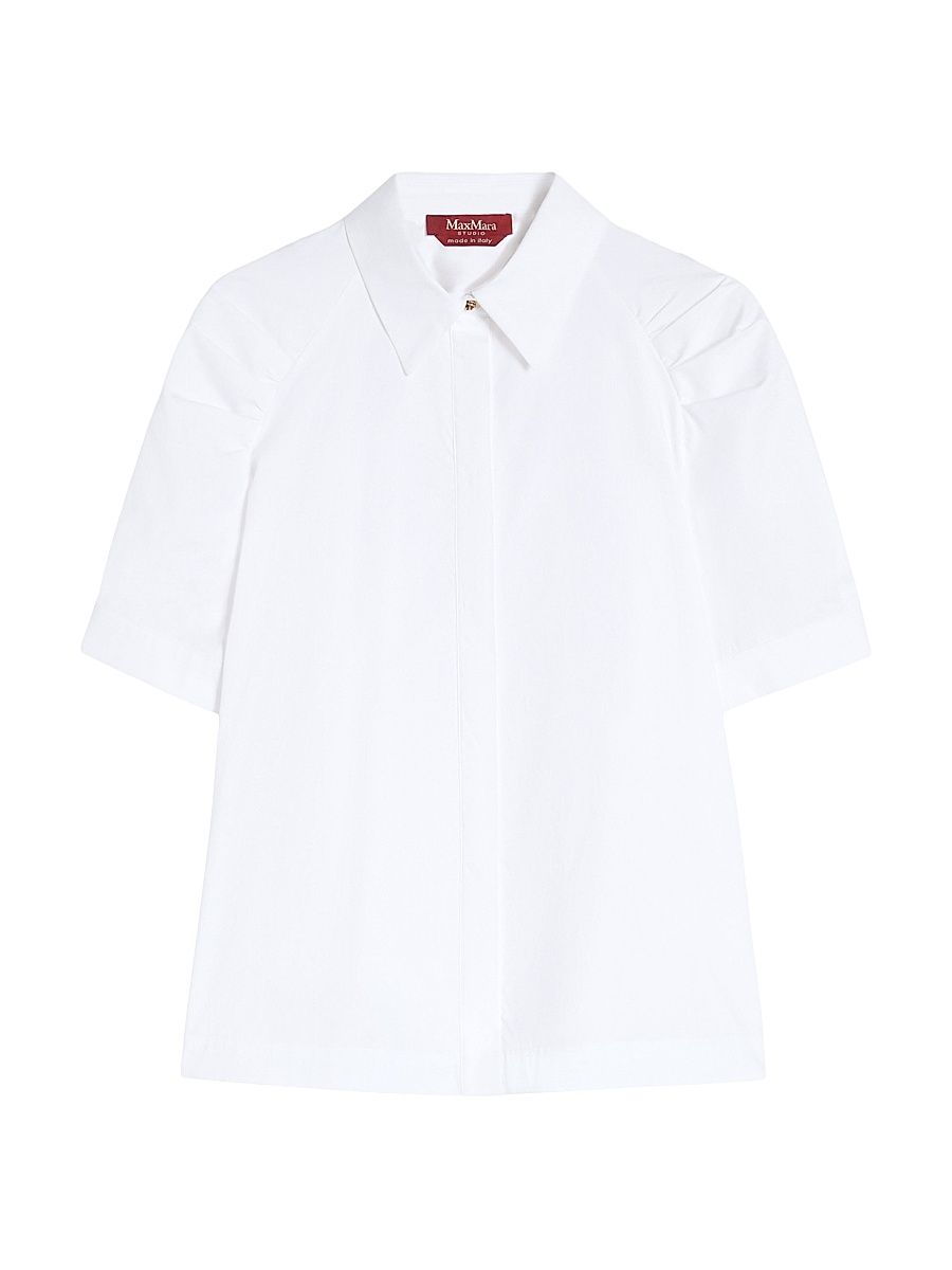 Women's Cotton Poplin Shirt - Optical White - Size 16
