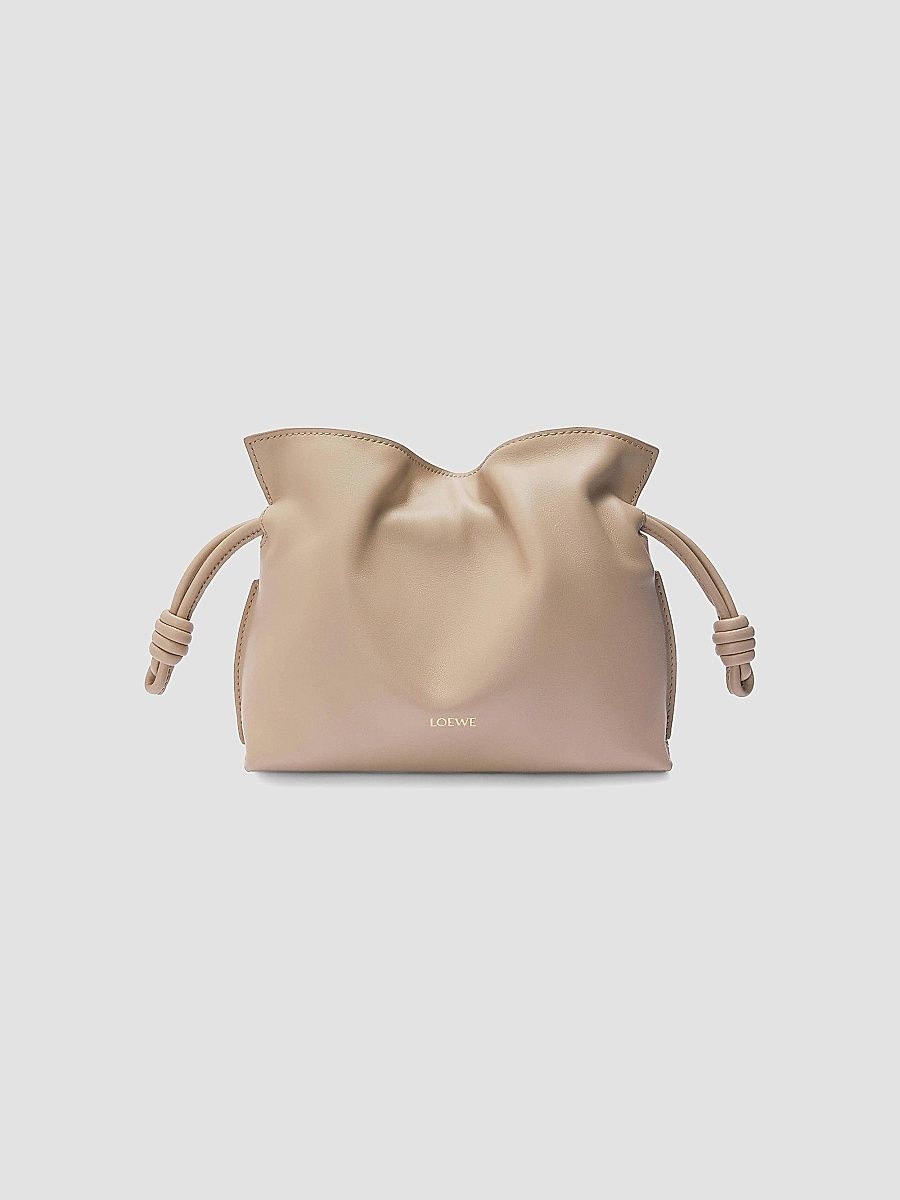 LOEWE Women's Flamenco Mini Leather Clutch - Squirrel