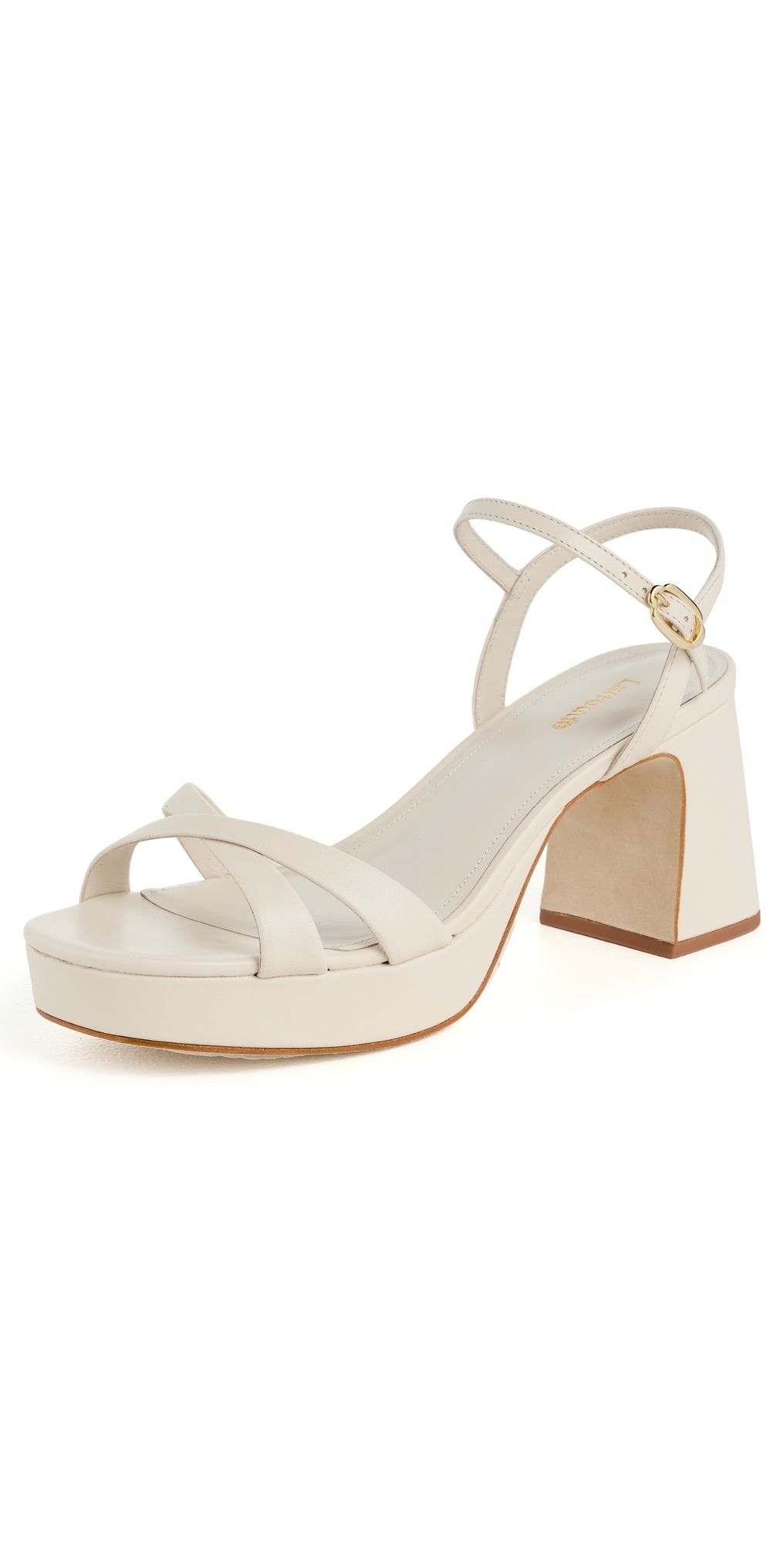 Larroudé Bianca Low Sandals Ivory Leather 11
