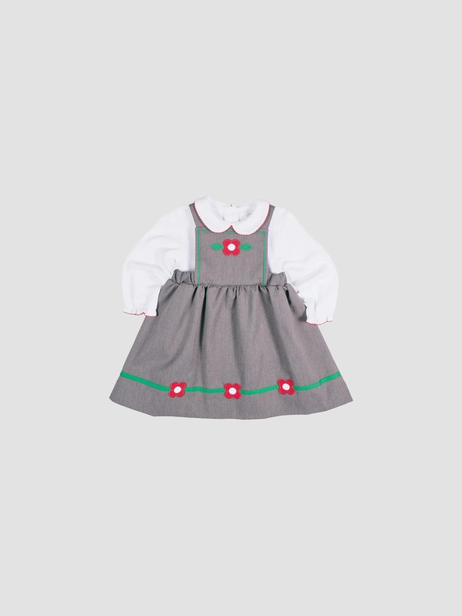 Florence Eiseman Girl's Little Girl's Embroidered Mini Dress - Grey - Size 6