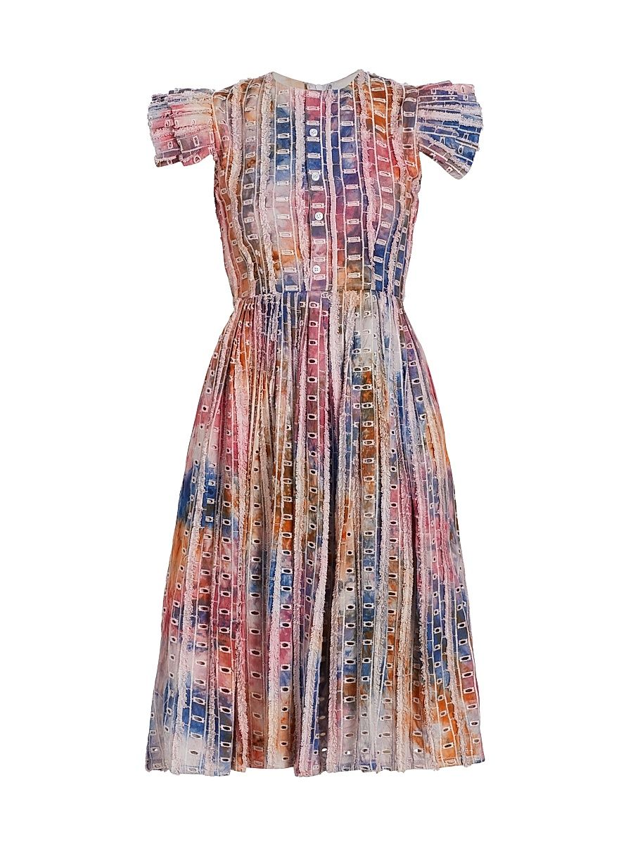 Women's Anike Dyed Flutter-Sleeve Dress - Size Small