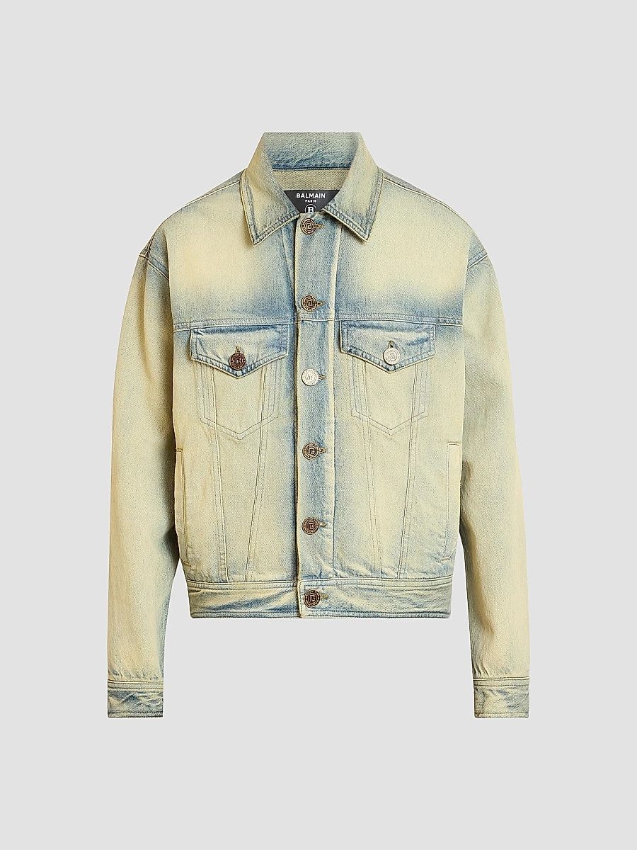 Balmain Men's Denim Relaxed Jacket - Blue Jean - Size 44