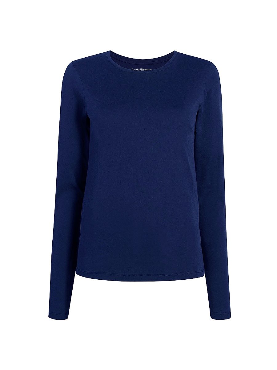 Women's Long Sleeve Tee - Navy - Size XL