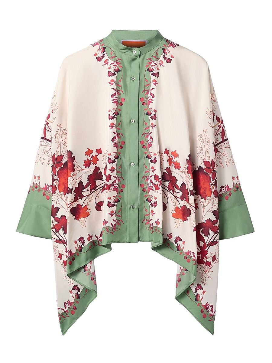 Women's Foulard Shirt - Woodland Placee Camouflage - Size Small